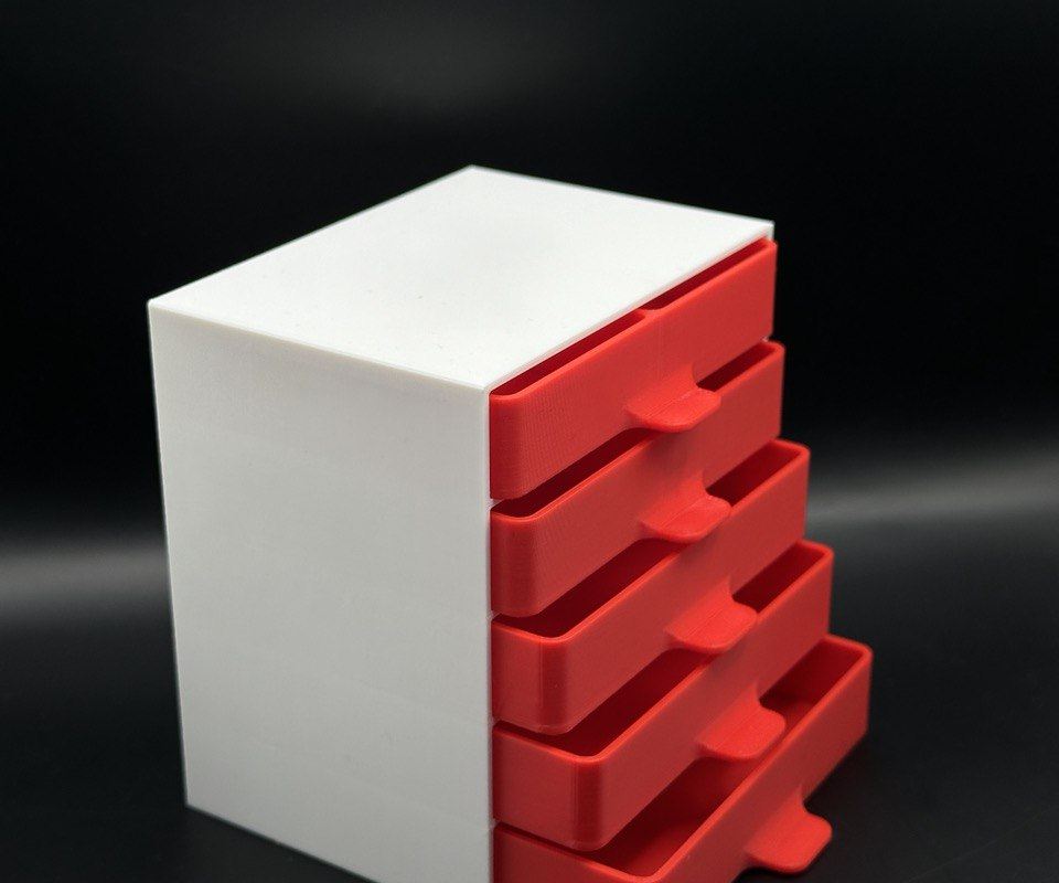 Custom 3D printed multi-drawer organizer