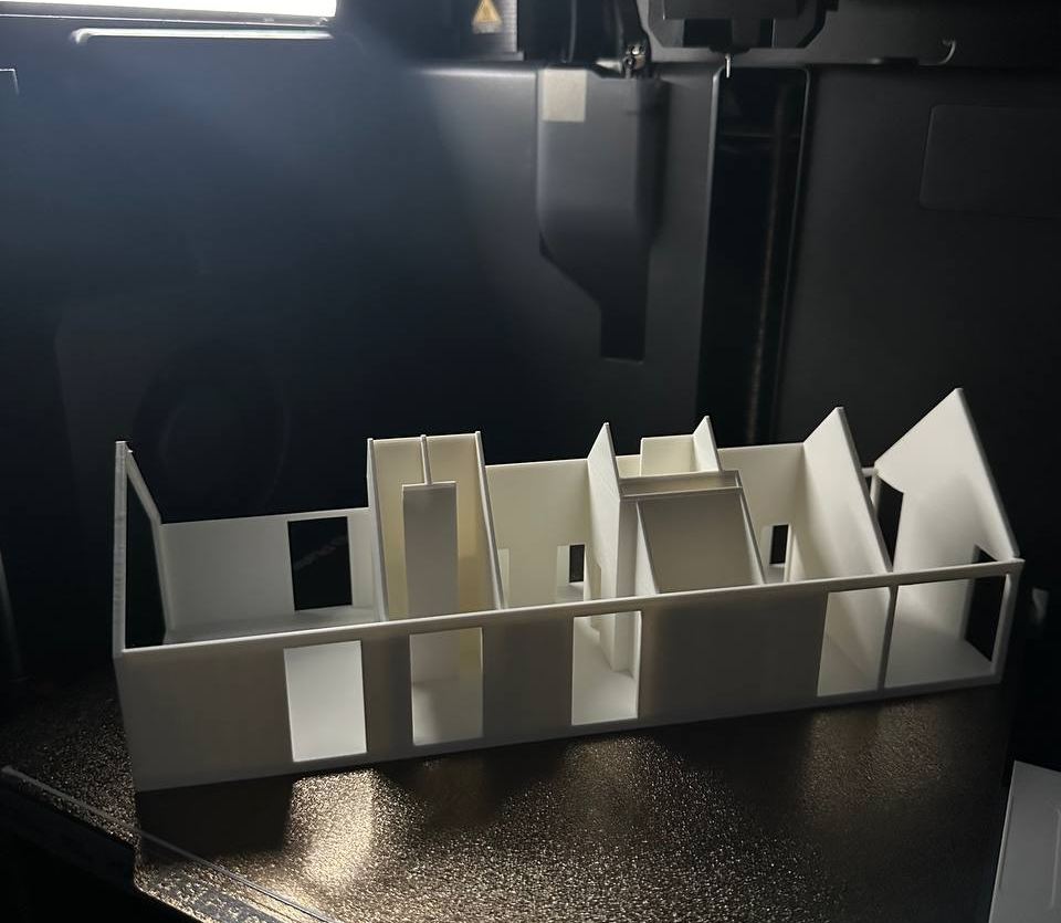 Architectural model fresh off the 3D printer