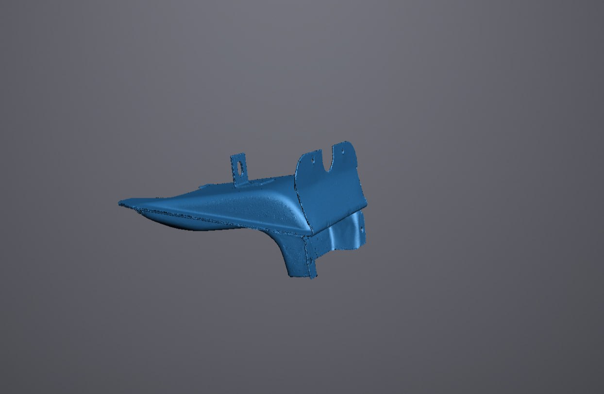 3D scan mesh of a complex mechanical bracket