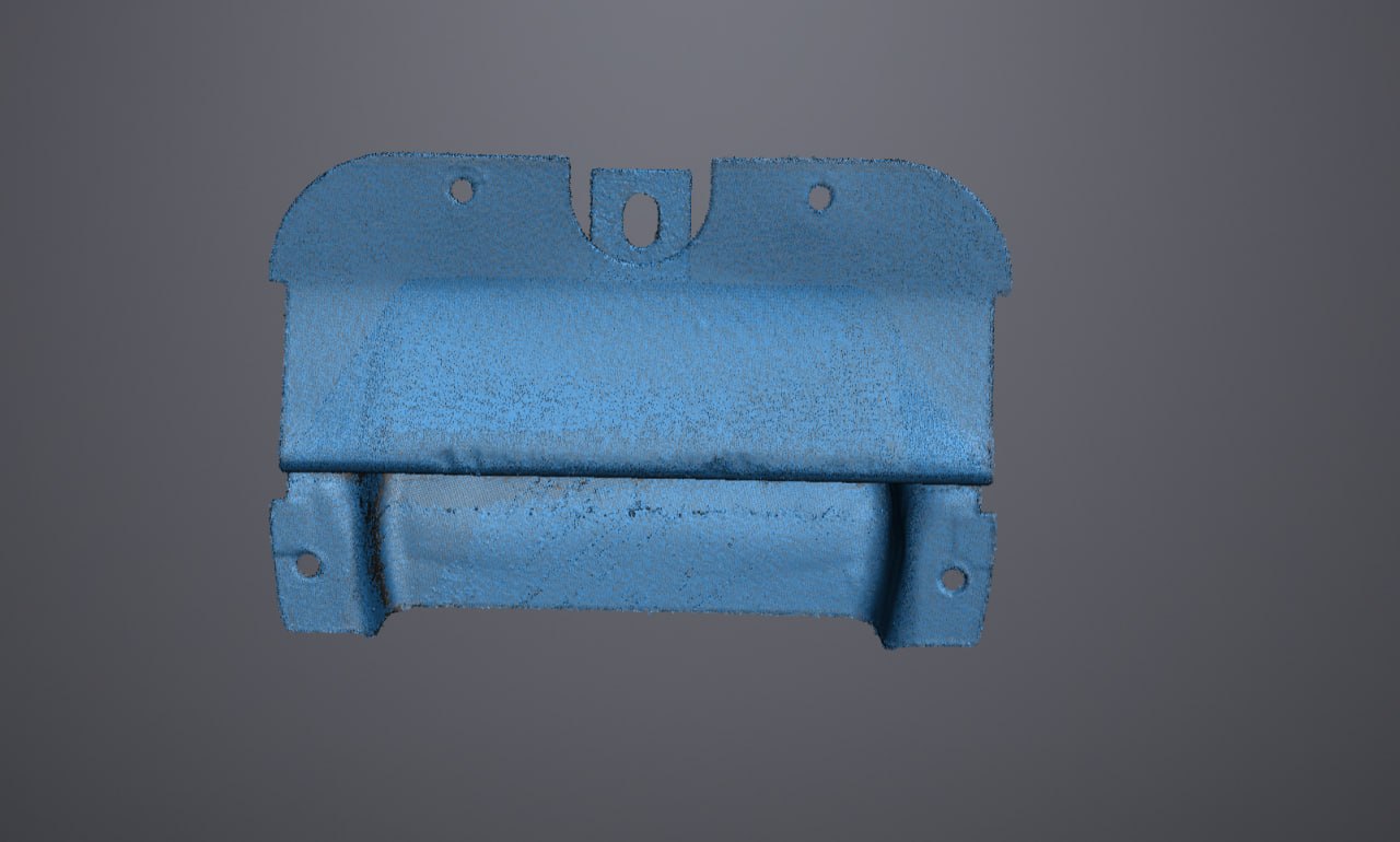 3D scan of a mounting plate with holes